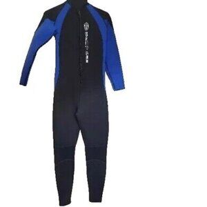 Deep See 3mm Mens Full Wetsuit XL Zipper Long Sleeve Knee Pads Neoprene